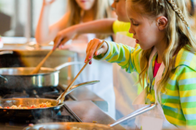 a person preparing food in a bowl