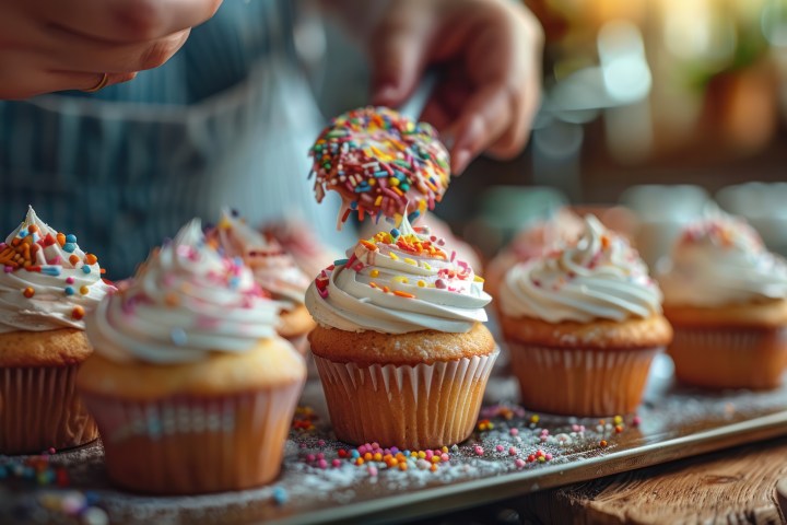 a close up of a person holding a birthday cake