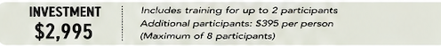 Text about investment costs for training participants.